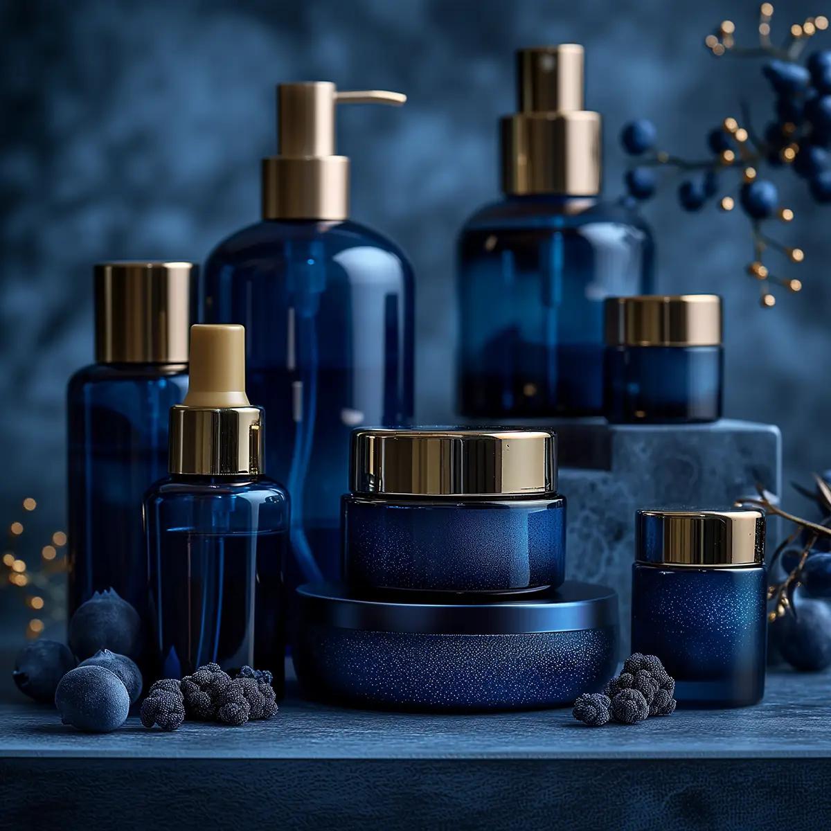 Premium unbranded cosmetics in an editorial still life
